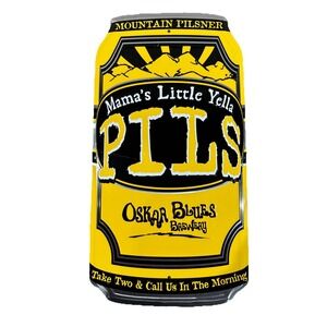 Oskar Blues Mama's Little Yella PILS Metal Beer Can Wall Sign Brewery Colorado